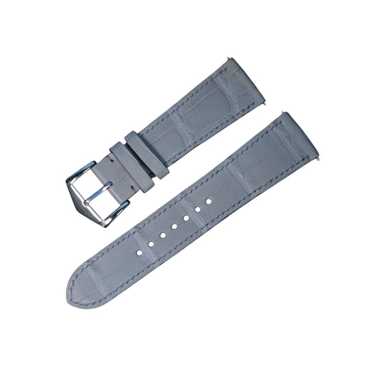 DT - Grey Alligator Full Stitching Watch Strap